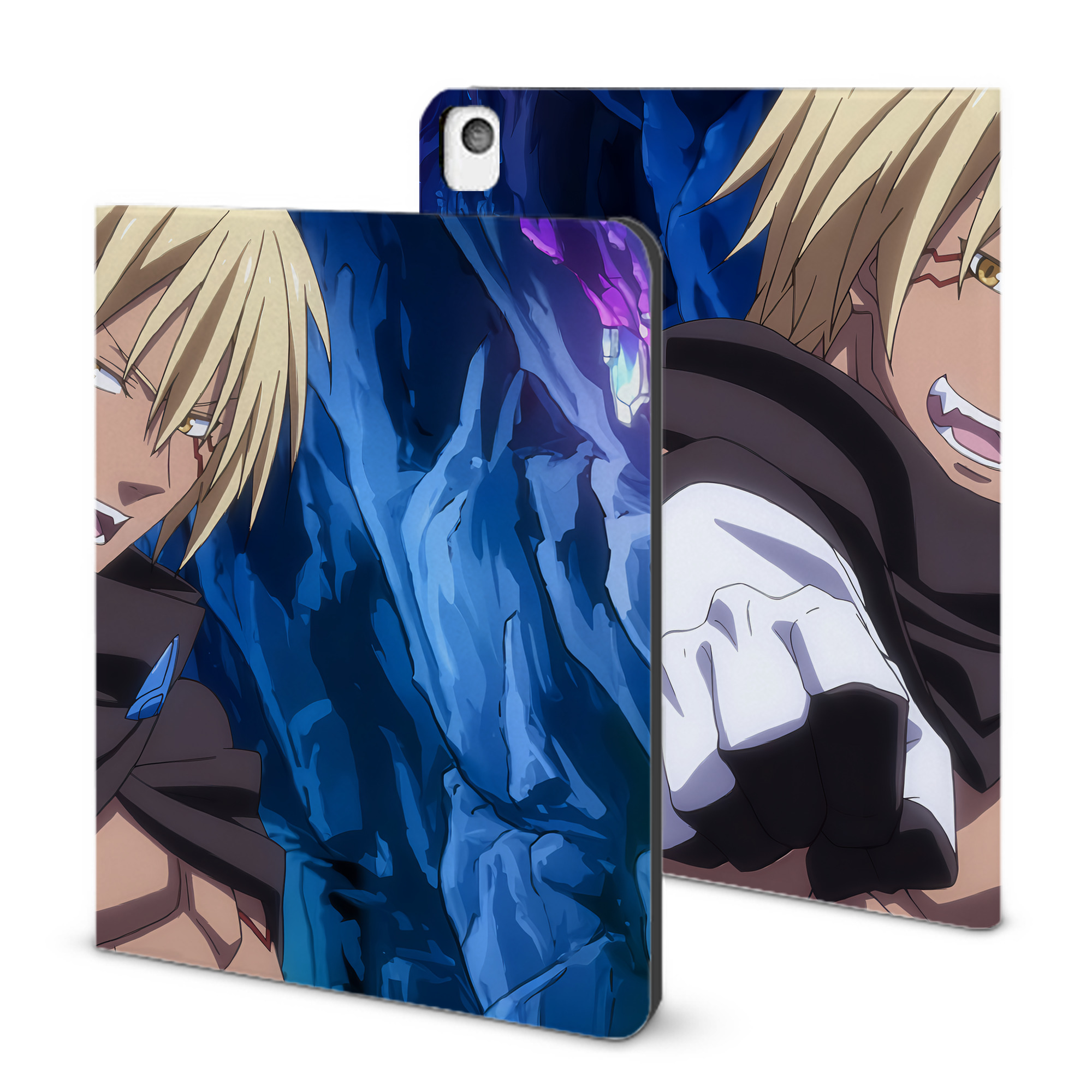 （画像用） 転スラ Regarding Reincarnated to Slime IPadケース ペンホルダー付き ブックスタイルデザイン